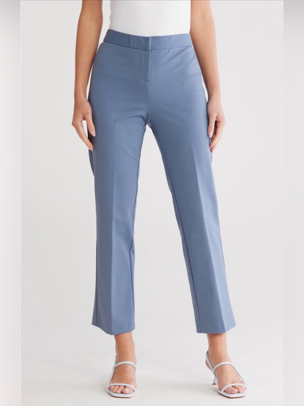 Amanda & Chelsea knit trouser pants slate blue 6